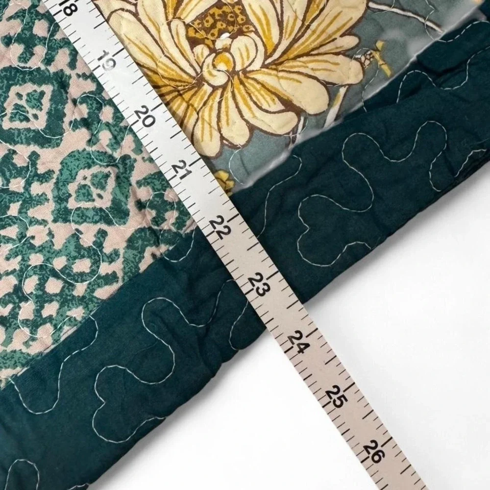 King Size Quilted Pillow Shams with a boho vibe floral‎ patterns